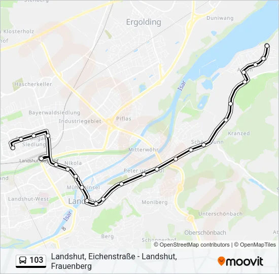 103 Bus Line Map