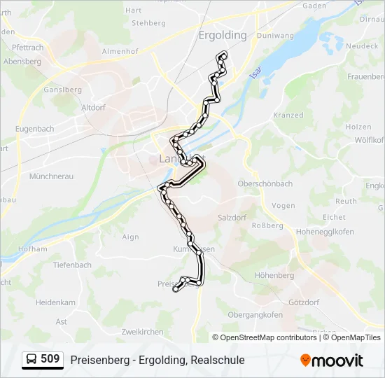 509 Bus Line Map