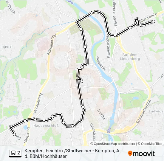 2 Bus Line Map