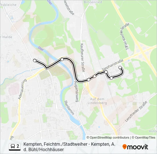 2 Bus Line Map