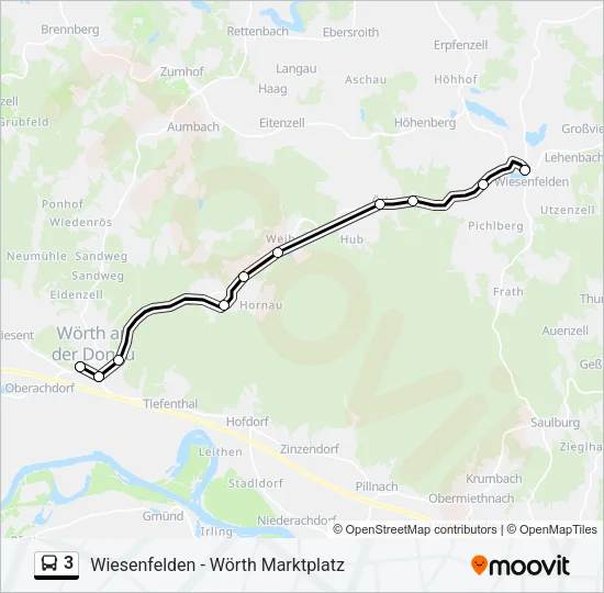 3 Bus Line Map
