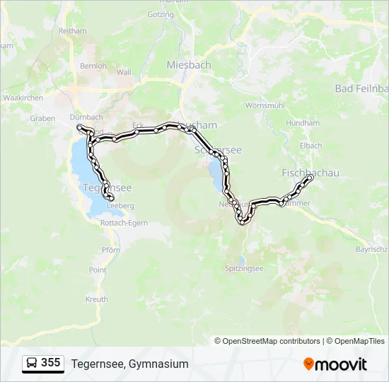 Автобус 355: карта маршрута