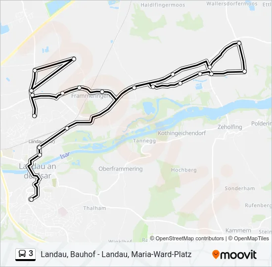 3 Bus Line Map