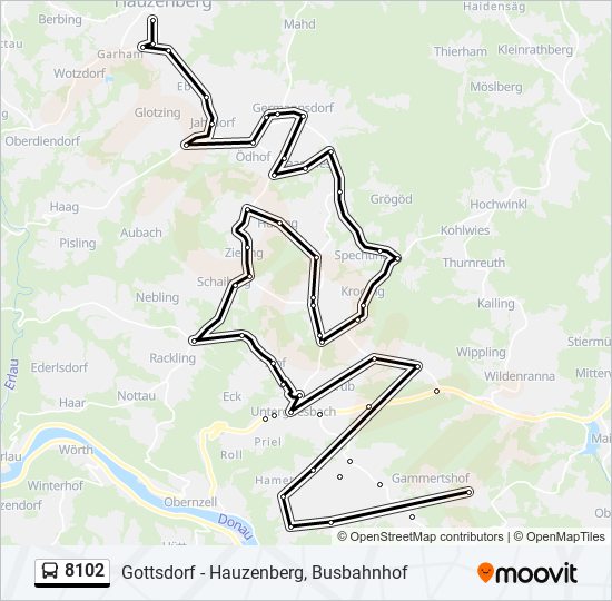 8102 Route: Schedules, Stops & Maps - Hauzenberg; Bedarfsverkehr (Updated)
