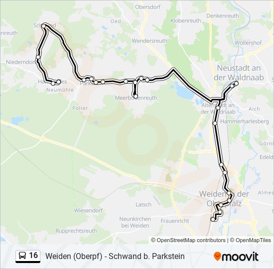 16 Route: Schedules, Stops & Maps - Weiden (Updated)