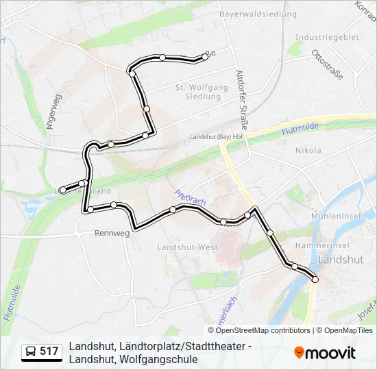 517 Bus Line Map