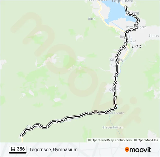 Автобус 356: карта маршрута