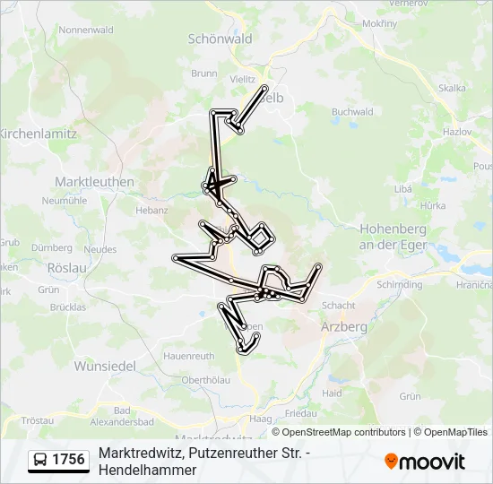 Автобус 1756: карта маршрута