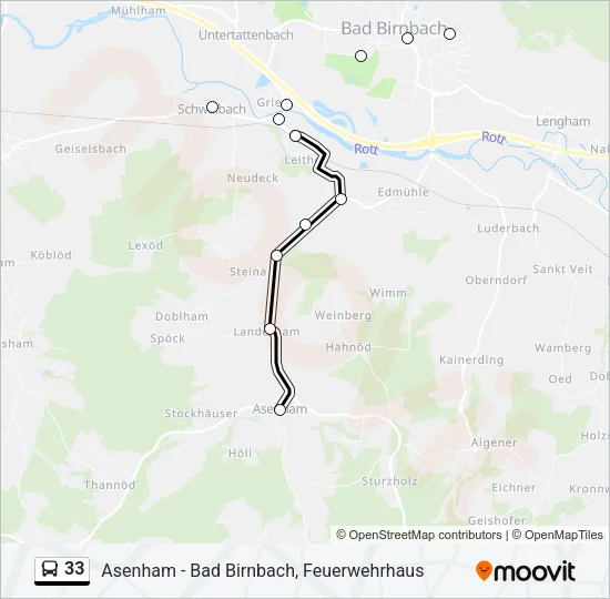 33 Bus Line Map