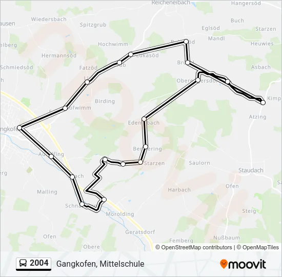 2004 Bus Line Map