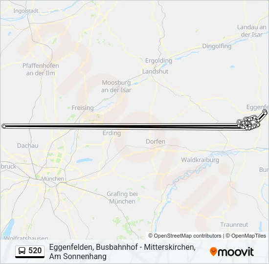 520 Bus Line Map