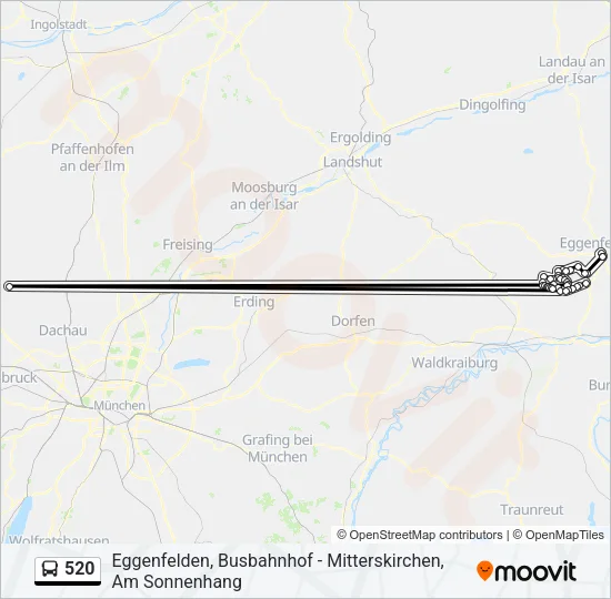 520 Bus Line Map