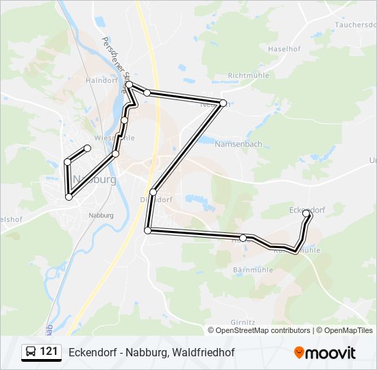 121 Route: Schedules, Stops & Maps - Nabburg, Volksschule (Updated)