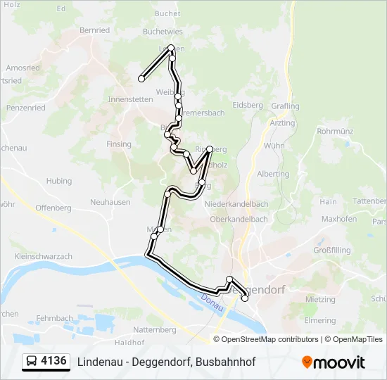 4136 Bus Line Map