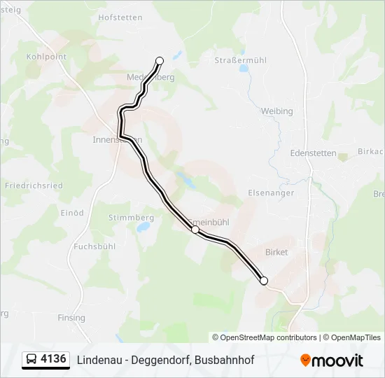 4136 Bus Line Map