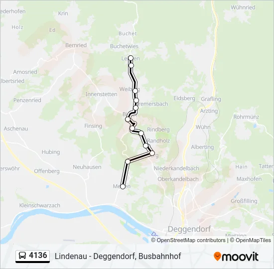4136 Bus Line Map