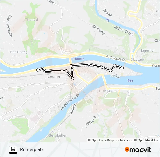 Автобус CITY ÜBER ZOB: карта маршрута