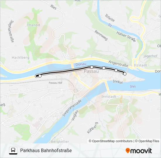 Автобус CITY ÜBER ZOB: карта маршрута