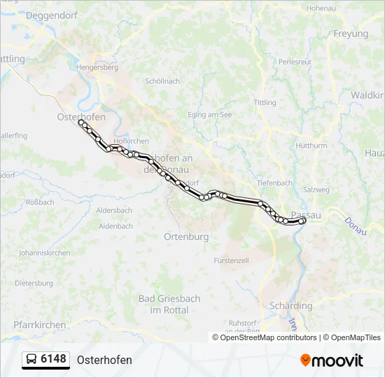 Автобус 6148: карта маршрута