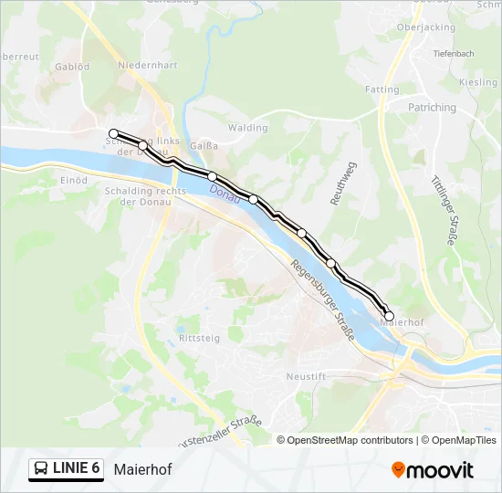 Автобус LINIE 6: карта маршрута