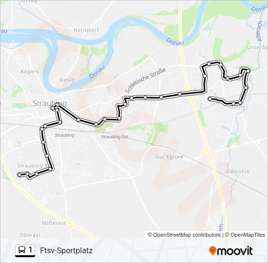 1 Bus Line Map