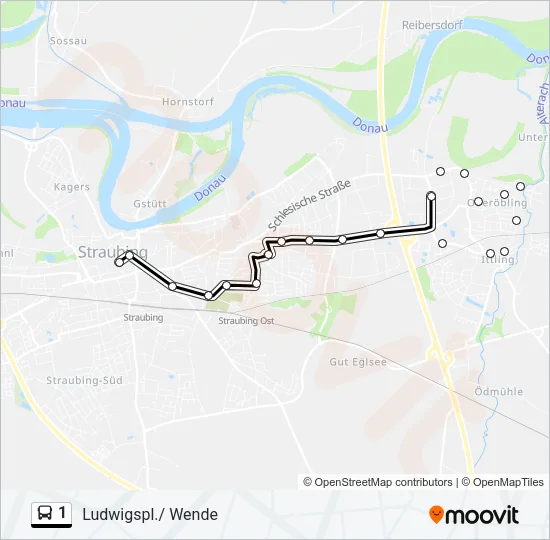 1 Bus Line Map