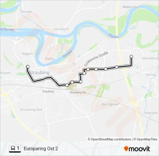 1 Bus Line Map