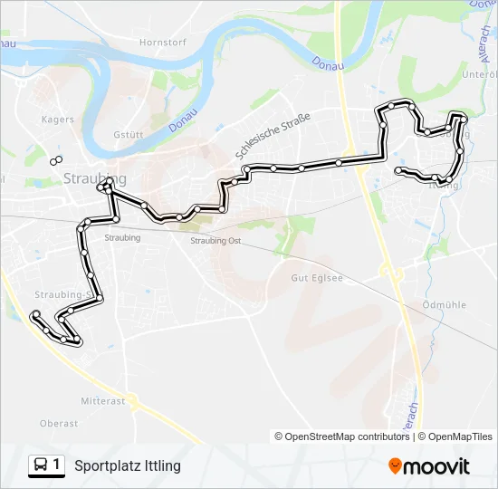 1 Bus Line Map