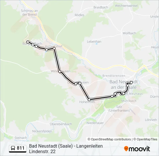 811 Bus Line Map