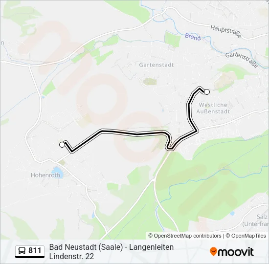 811 Bus Line Map