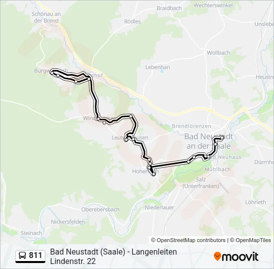 811 Bus Line Map