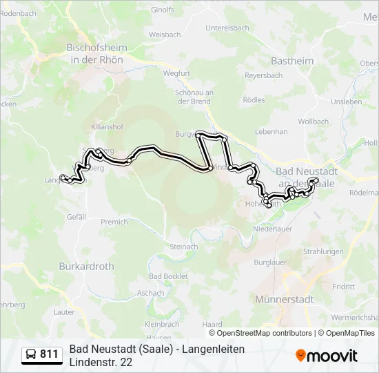 811 Bus Line Map