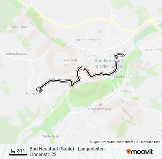811 Bus Line Map
