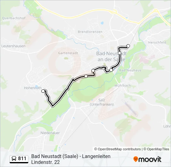 811 Bus Line Map