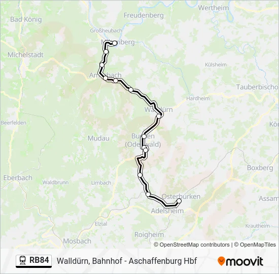  RB84: карта маршрута