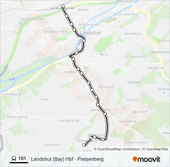 101 Bus Line Map