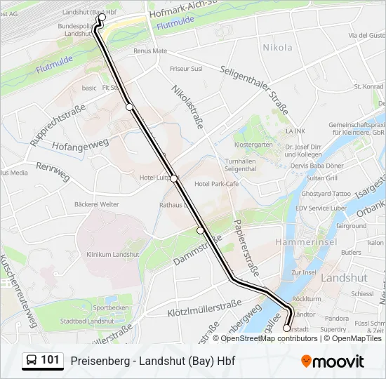 101 Bus Line Map