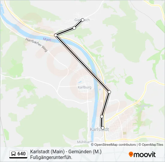 Автобус 640: карта маршрута