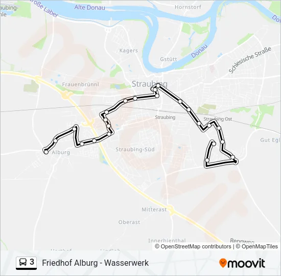 3 Bus Line Map