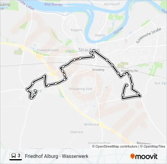 3 Bus Line Map