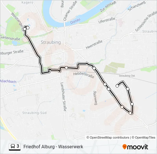 3 Bus Line Map