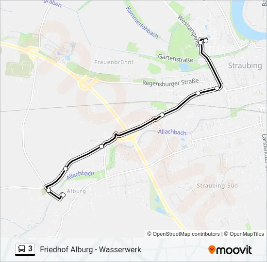 3 Bus Line Map