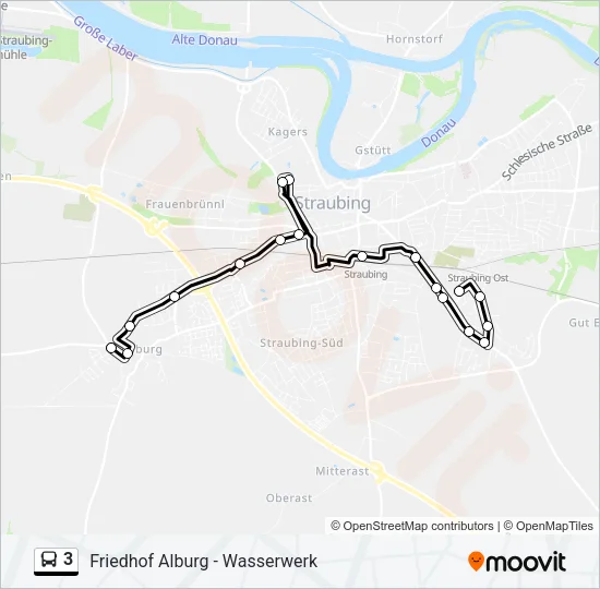 3 Bus Line Map