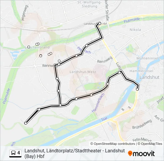 4 Bus Line Map