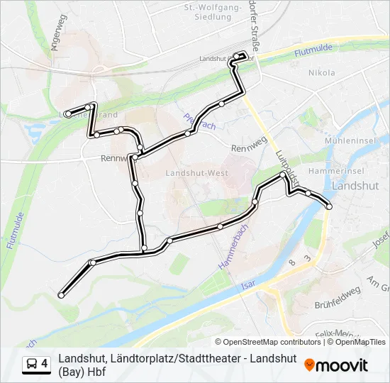 4 Bus Line Map