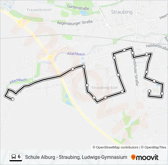 6 Bus Line Map