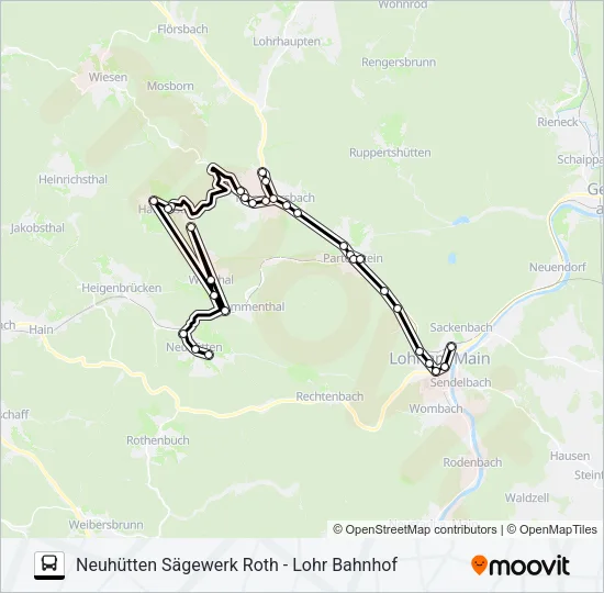 652 RUFBUS Bus Line Map