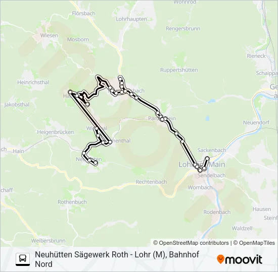 652 RUFBUS Bus Line Map