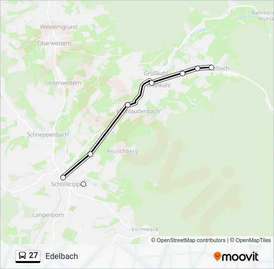 27 Bus Line Map
