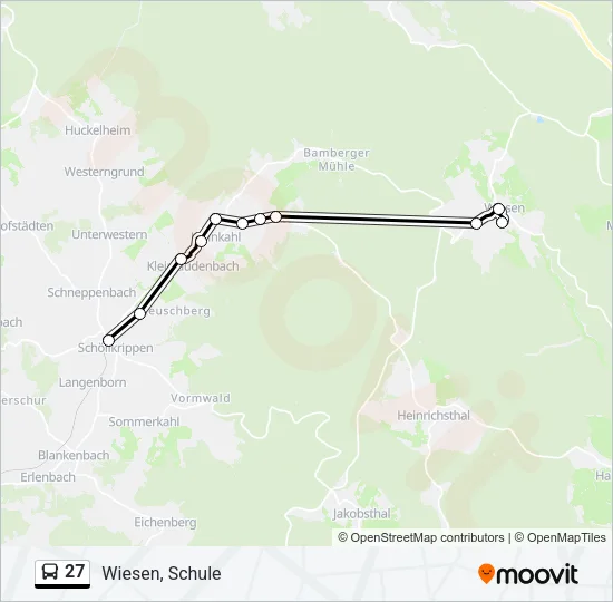 27 Bus Line Map